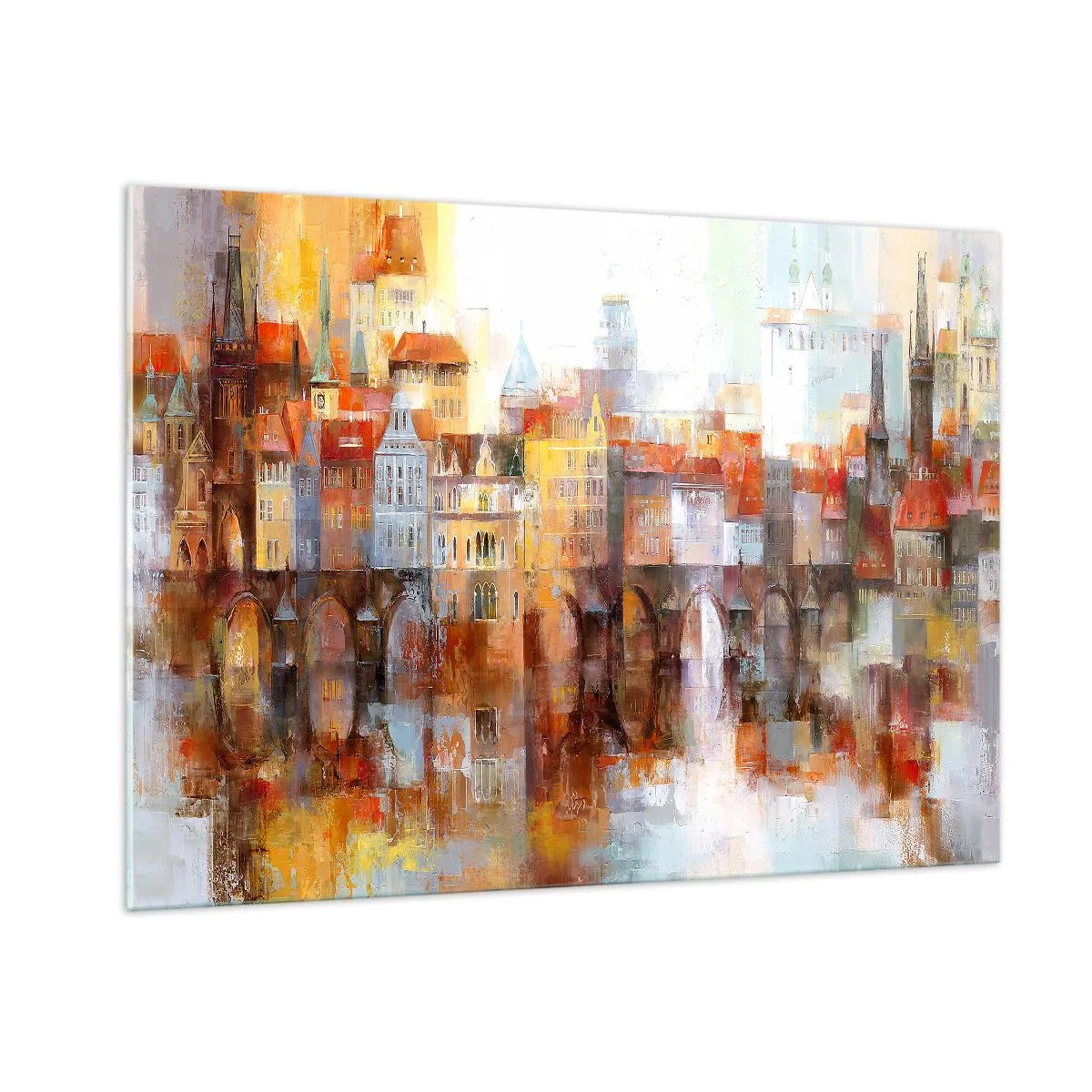 Tablou pe sticlă - Frumos și sub pod - 100x70 cm