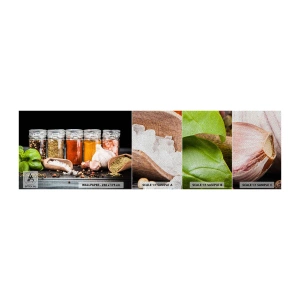 Mostră tapet Premium Sand - Pentru a da un gust vieții - Gastronomie, Ierburi uscate, Condimente - 100x30 cm
