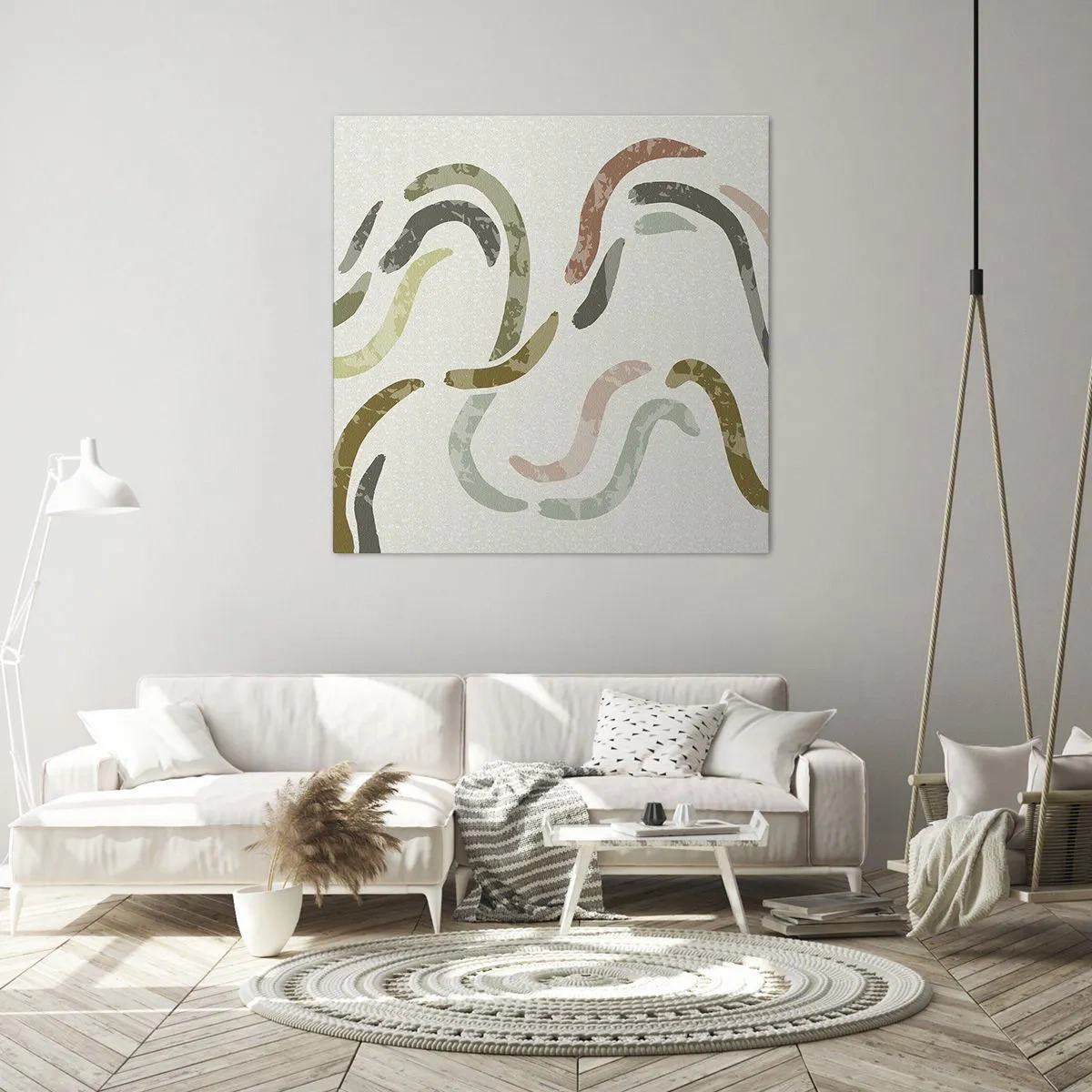 Tablou pe pânză - Dansul vesel al abstracției - 30x30 cm