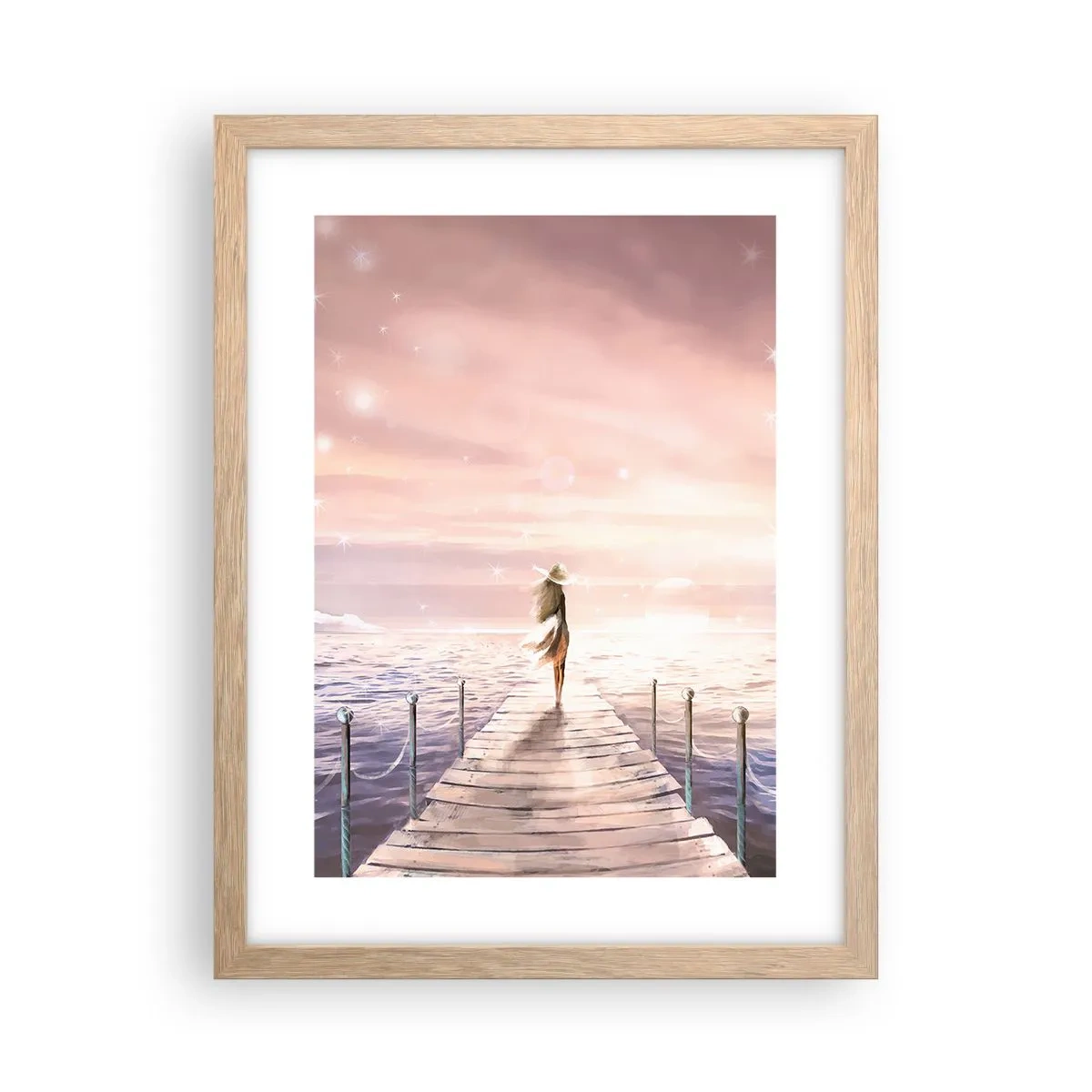Poster în ramă de stejar deschis - În lumina unui vis - 30x40 cm
