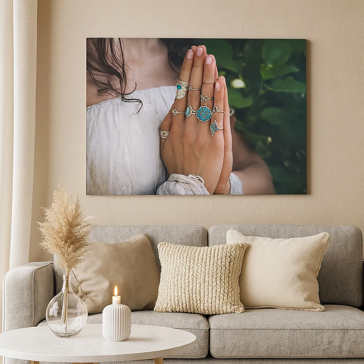 Tablou pe pânză - Bine ați venit în centrul ființei - 30x30 cm