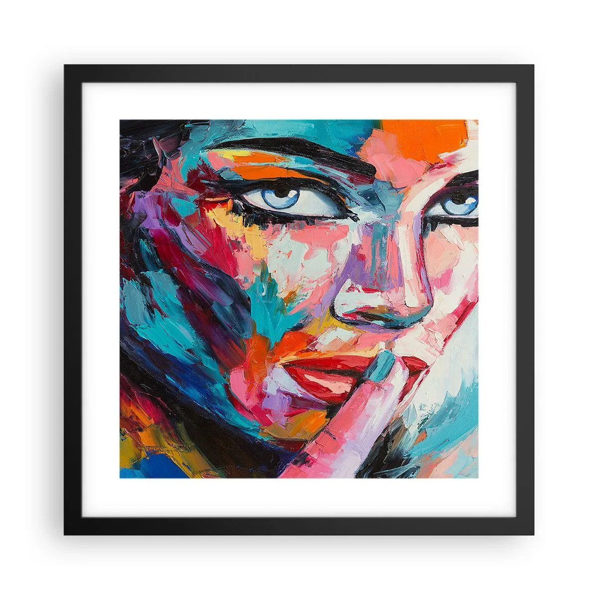 Poster în ramă neagră - Primul nostru secret - 40x40 cm