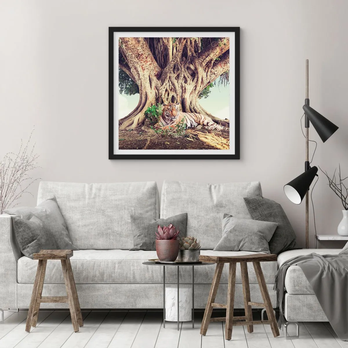 Poster în ramă neagră - O perspectivă din Geneză - 40x40 cm