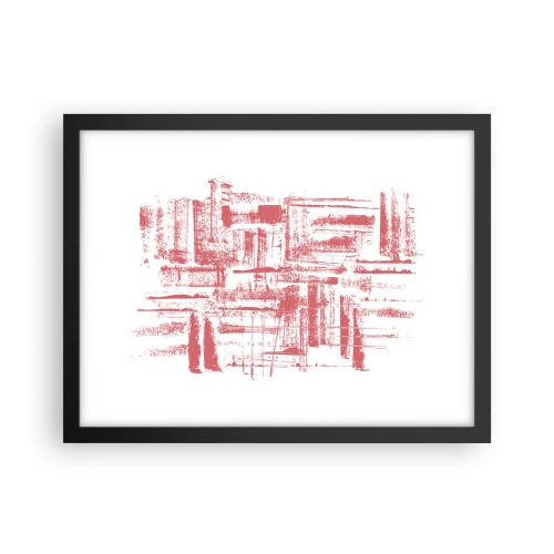 Poster în ramă neagră - Orașul roșu - 40x30 cm