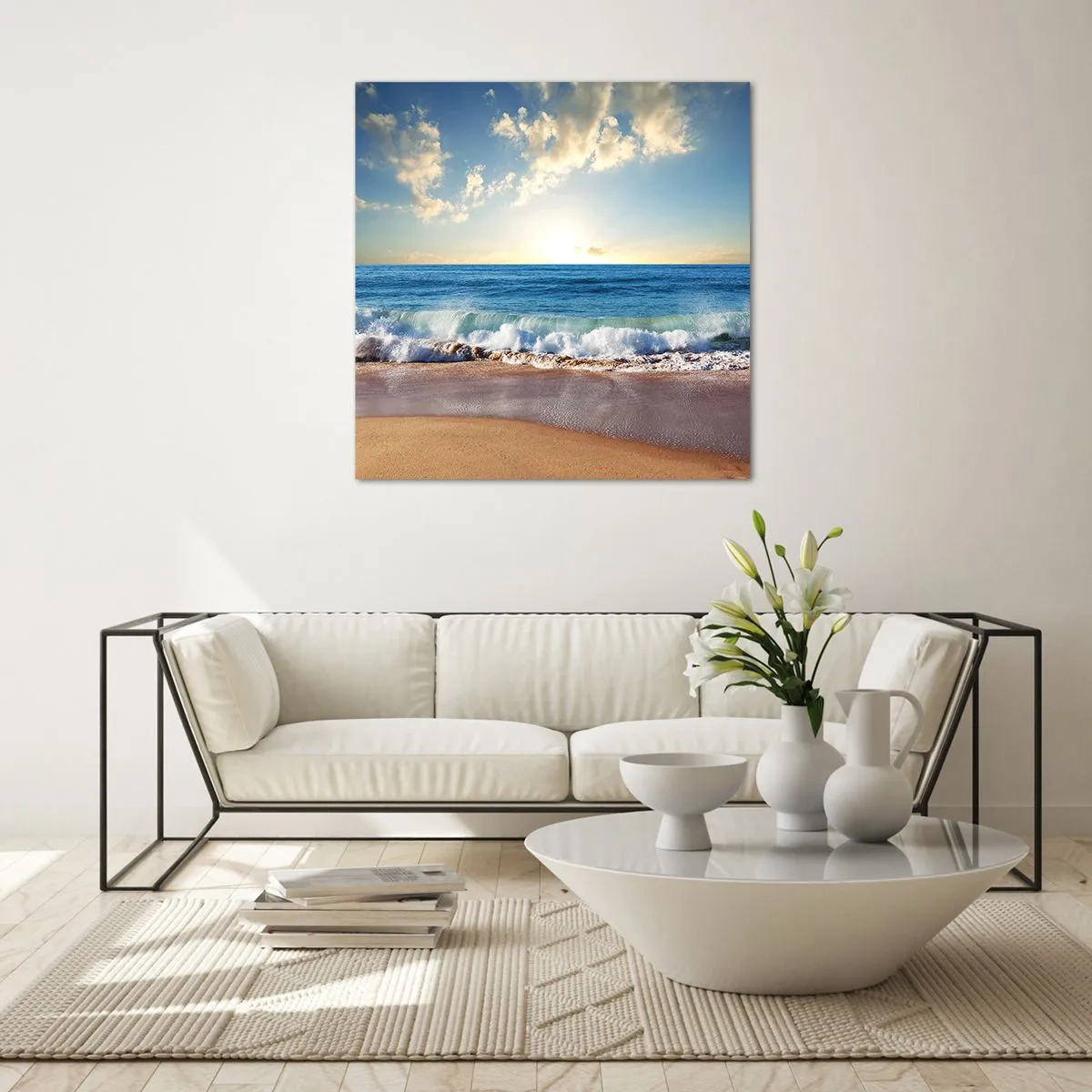 Tablou pe sticlă - Mișcare și liniște în același timp - 30x30 cm