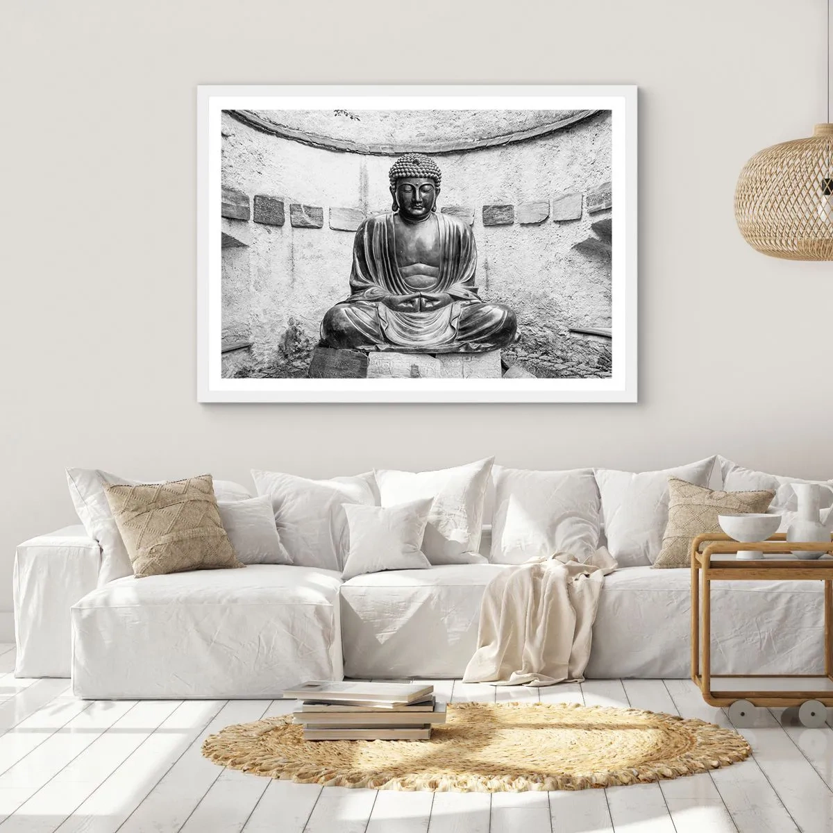 Poster în ramă albă - La sursa păcii - 50x40 cm