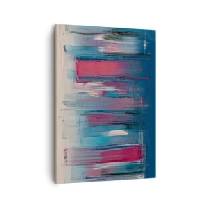 Tablou pe pânză - Compoziție verticală în albastru și roșu - 50x70 cm