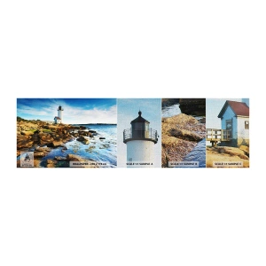 Mostră tapet Premium Canvas - Întoarce-te acasă fericit, te aștept cu nerăbdare - Peisaj, Far, Oceanul Atlantic - 100x30 cm