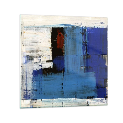 Tablou pe sticlă - Secretul albastru - 30x30 cm