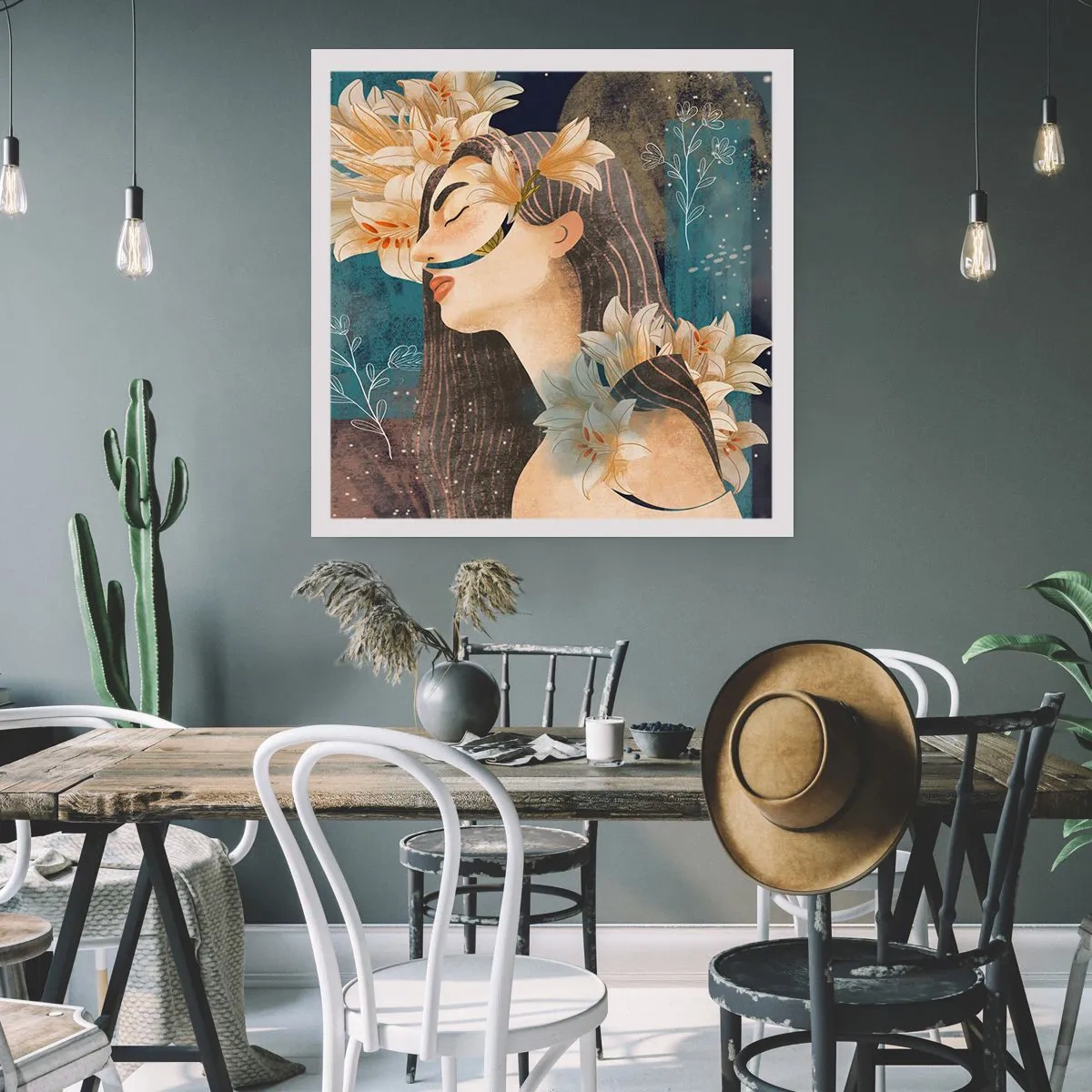 Poster - Povestea prințesei cu crini - 60x60 cm