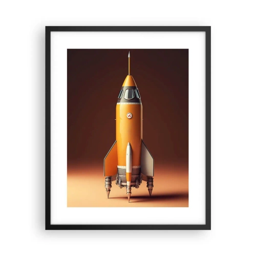 Poster în ramă neagră - Totul începe cu un vis - 40x50 cm