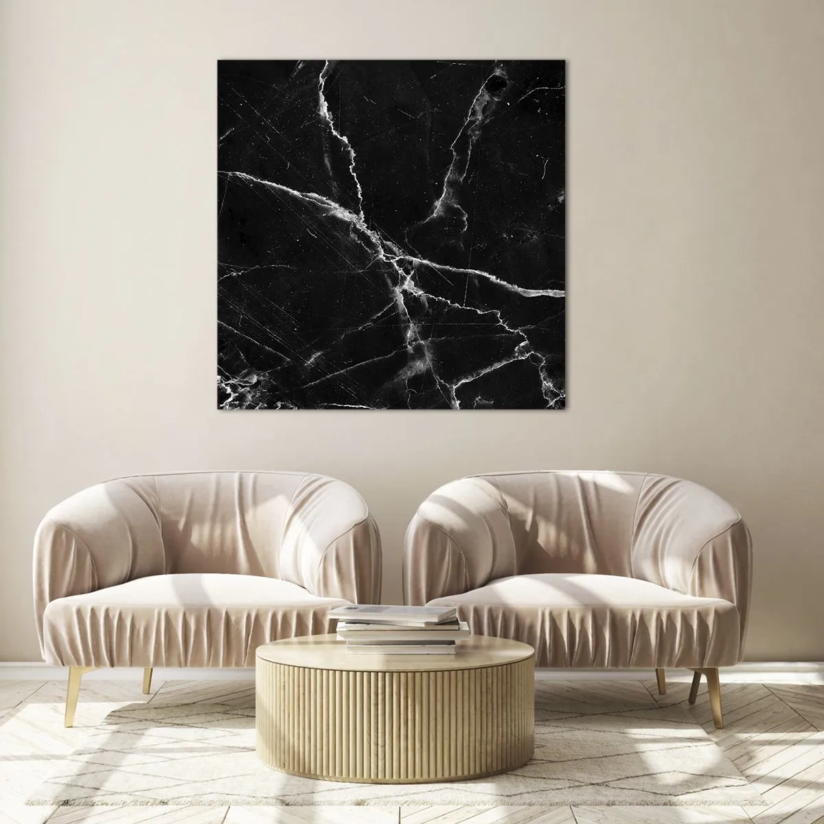 Tablou pe sticlă - Viața secretă a unei pietre - 60x60 cm