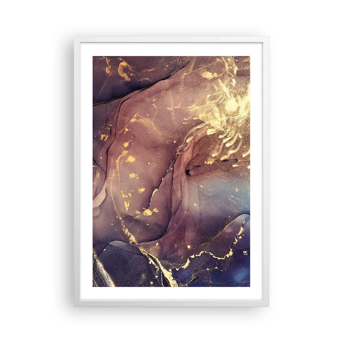 Poster în ramă albă - Materie și spirit - 50x70 cm