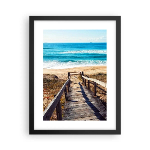 Poster în ramă neagră - Aleargă! - 30x40 cm