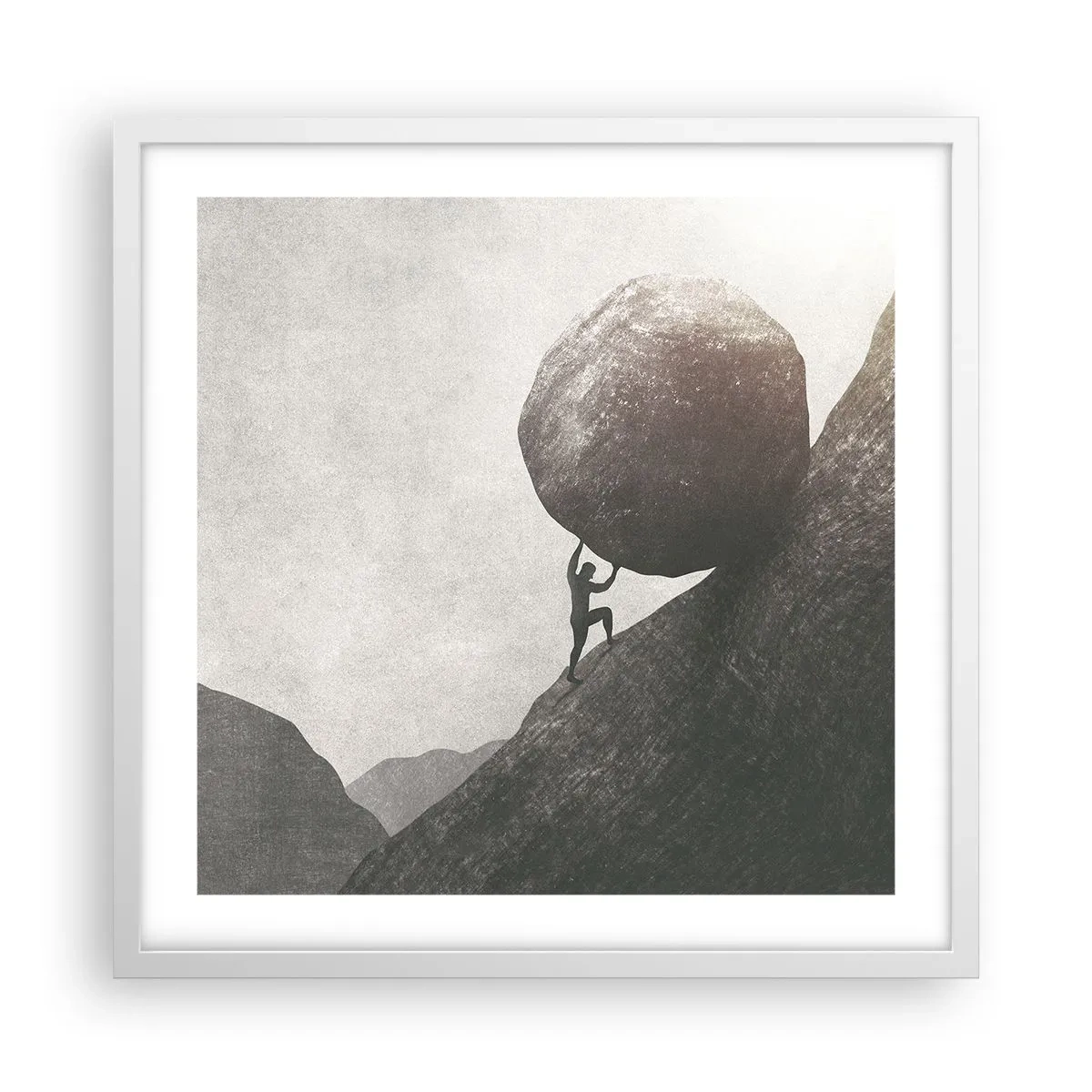 Poster în ramă albă - Cred, în ciuda așteptărilor - 50x50 cm