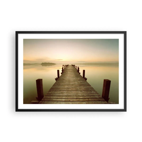 Poster în ramă neagră - Înainte de răsărit, zori, lumină - 70x50 cm