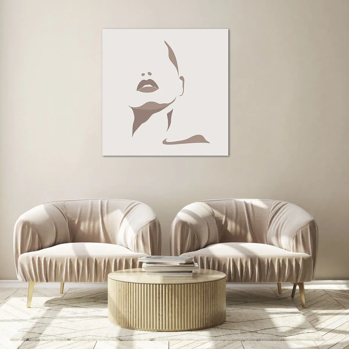 Tablou pe sticlă - Creată din lumină și umbră - 70x70 cm