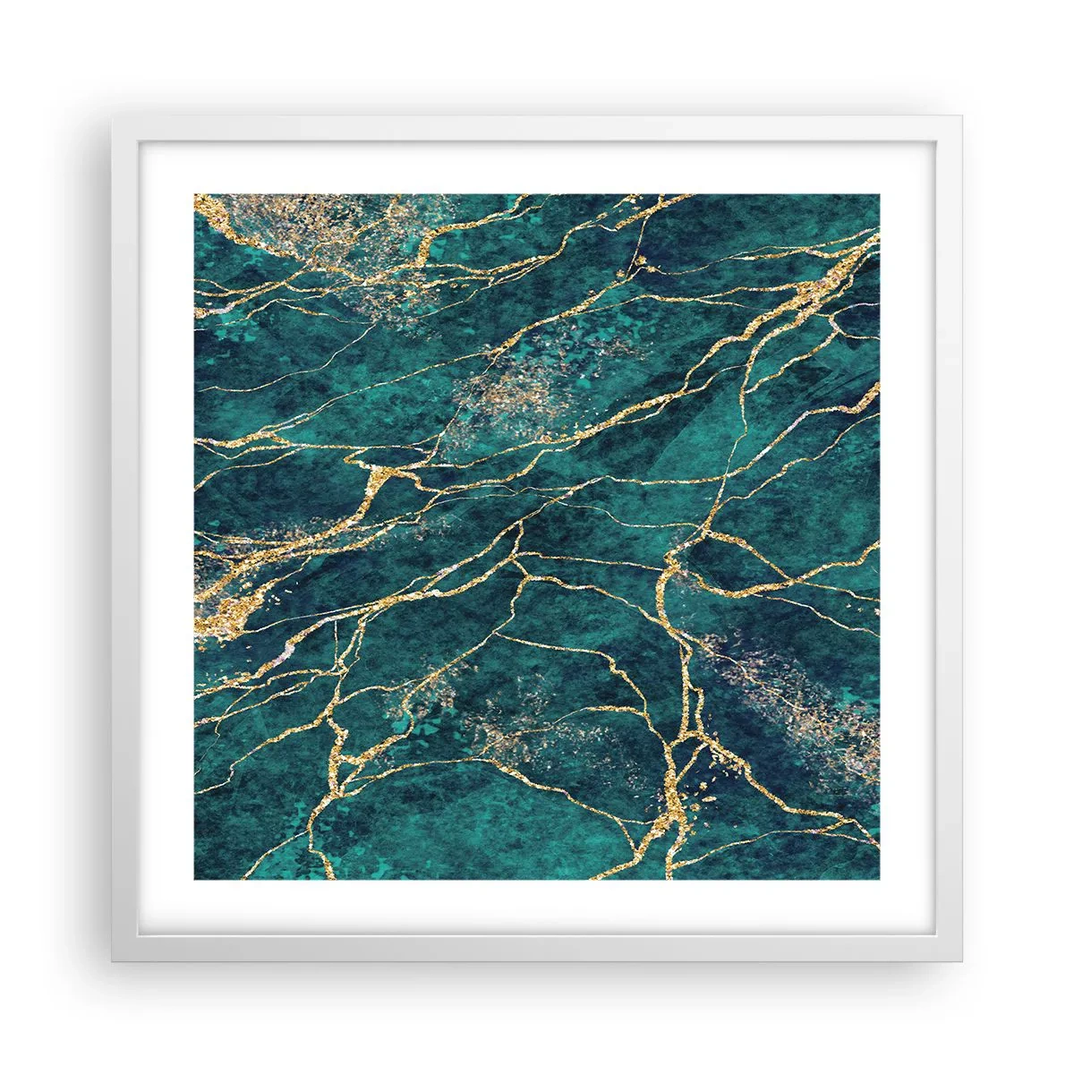Poster în ramă albă - Filon de aur - 50x50 cm
