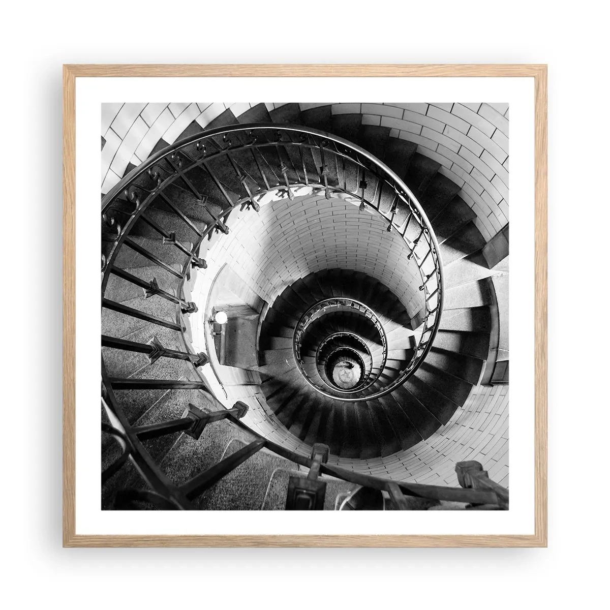 Poster în ramă de stejar deschis - Din ce în ce mai sus - 60x60 cm