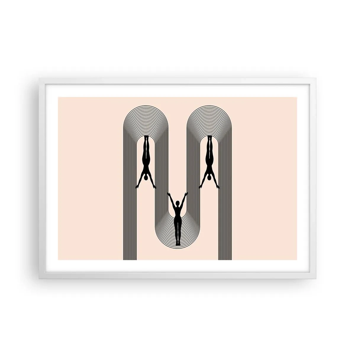 Poster în ramă albă - Cu susul în jos - 70x50 cm