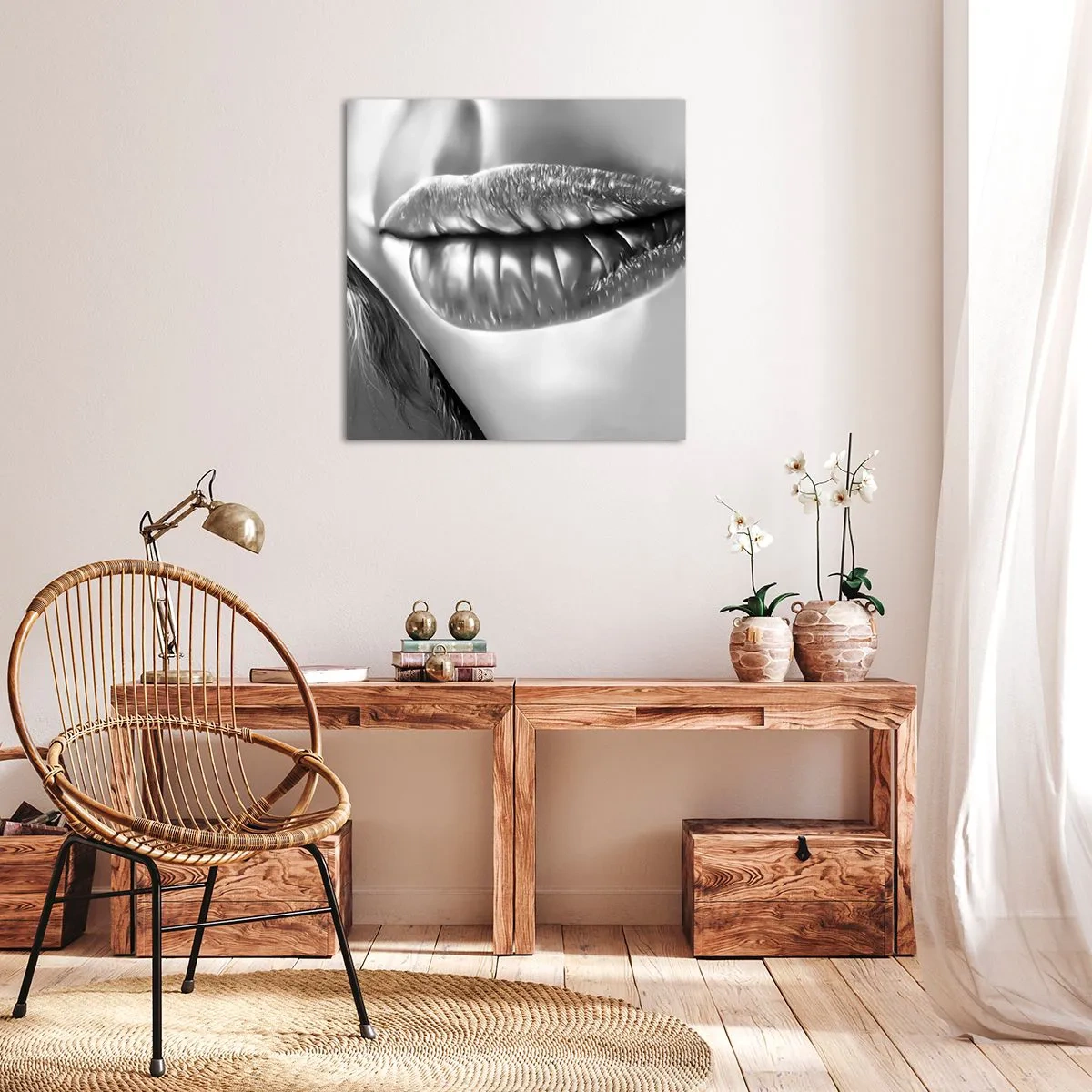 Tablou pe pânză - Știu la ce te gândești... - 30x30 cm