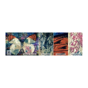 Mostră tapet autocolant Deluxe Sticker - Fragilitate subtilă - Fluture, Abstracția, Bucată - 100x30 cm