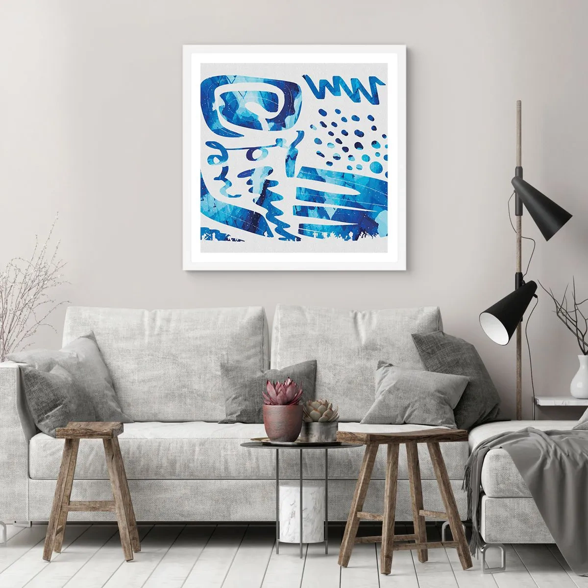 Poster în ramă albă - Înapoi la rădăcini - 30x30 cm