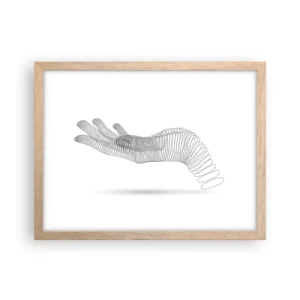 Poster în ramă de stejar deschis - Mână arcuită - 40x30 cm