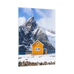 Tablou pe sticlă - Vacanță scandinavă - 50x70 cm