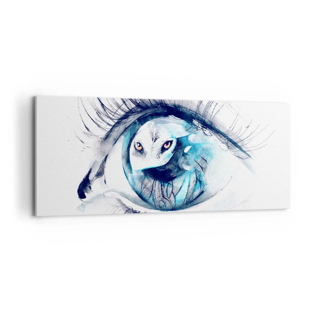 Tablou pe pânză - Ochi în ochi cu sălbăticia - 100x40 cm