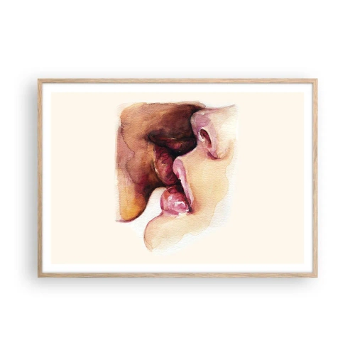 Poster în ramă de stejar deschis - Ca ziua și noaptea, ca cerul și pământul - 100x70 cm