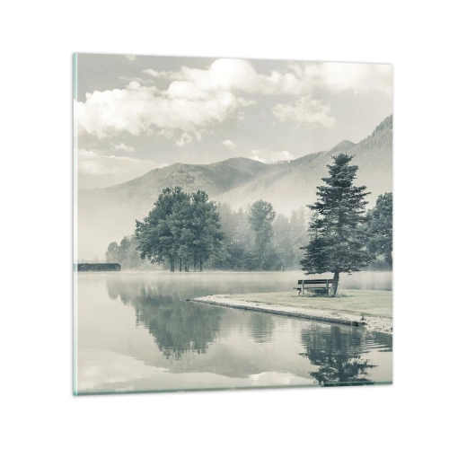 Tablou pe sticlă - Lacul încă doarme - 30x30 cm
