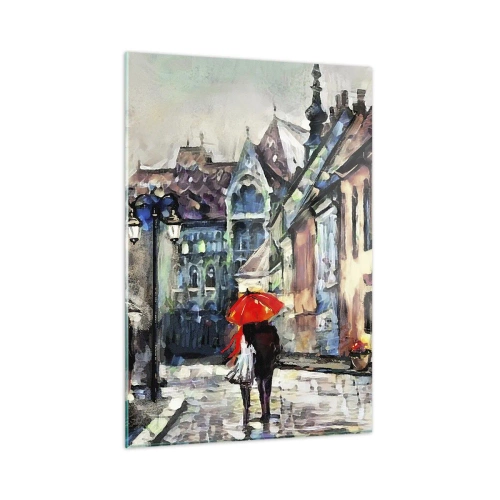Tablou pe sticlă - Ploaie pentru doi - 50x70 cm