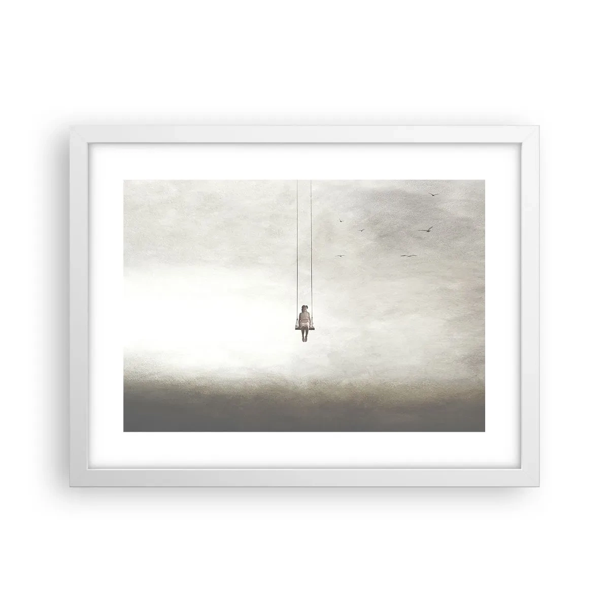 Poster în ramă albă - Copilul din noi - 40x30 cm