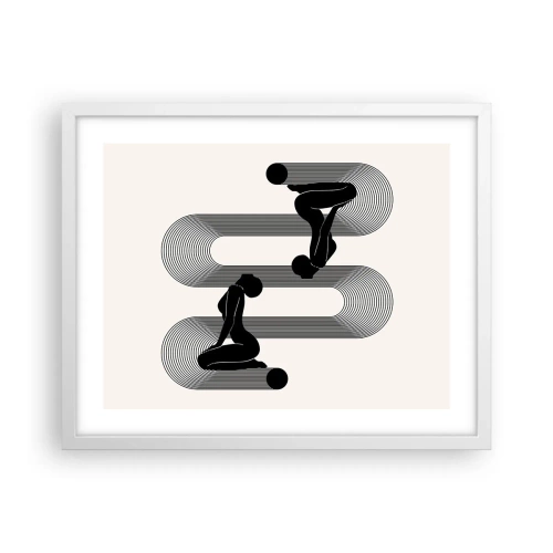 Poster în ramă albă - Simetrie senzuală - 50x40 cm