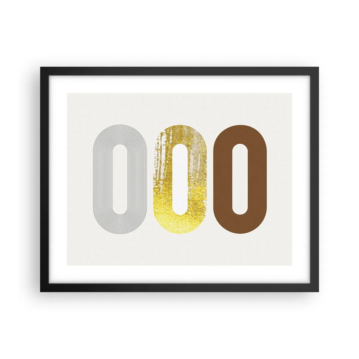 Poster în ramă neagră - Ooo! - 50x40 cm