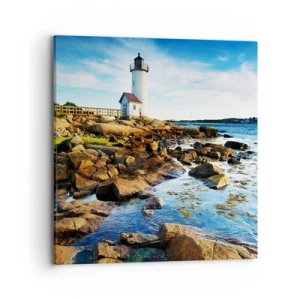 Tablou pe pânză - Întoarce-te acasă fericit, te aștept cu nerăbdare - 70x70 cm