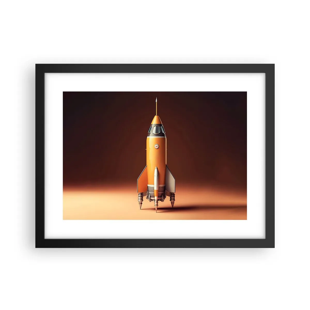 Poster în ramă neagră - Totul începe cu un vis - 40x30 cm