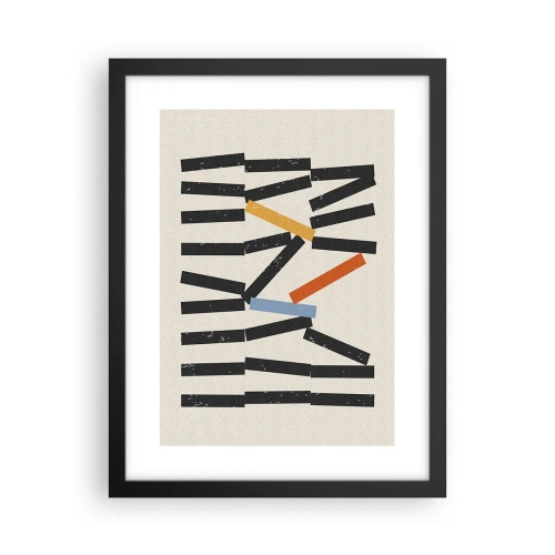 Poster în ramă neagră - Domino - compoziție - 30x40 cm