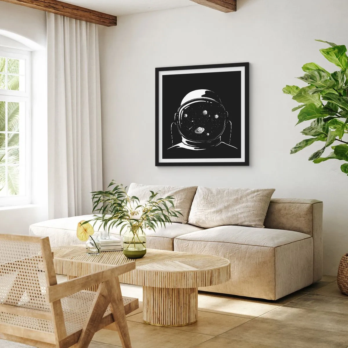 Poster în ramă neagră - Mișto priveliște - 30x30 cm