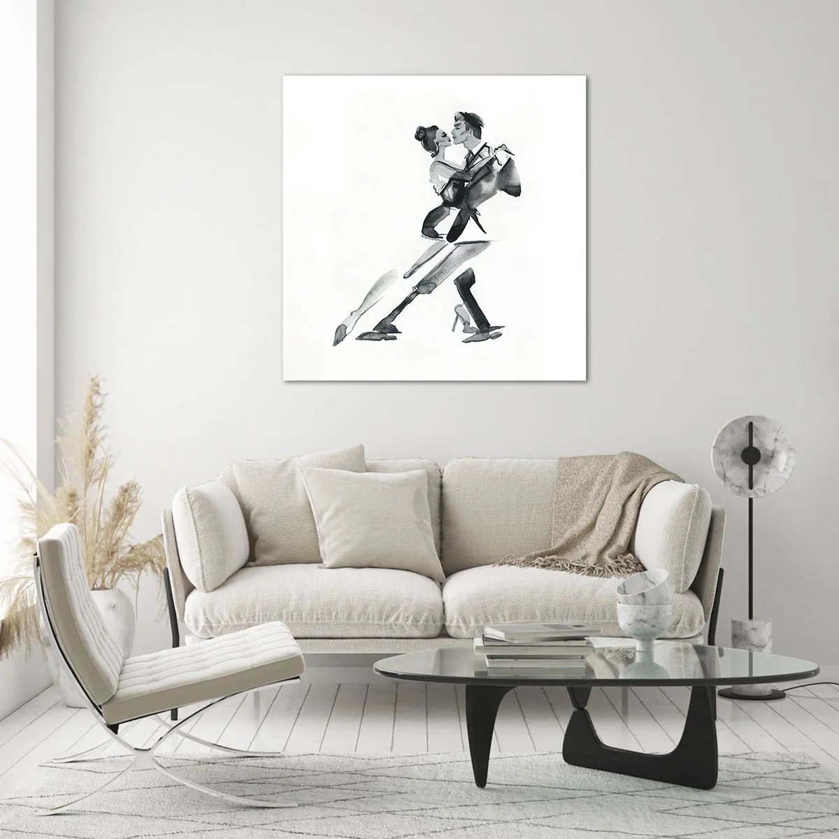 Tablou pe sticlă - Într-un ritm - 70x70 cm