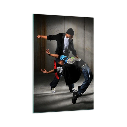 Tablou pe sticlă - Dansând cu vântul străzii - 70x100 cm