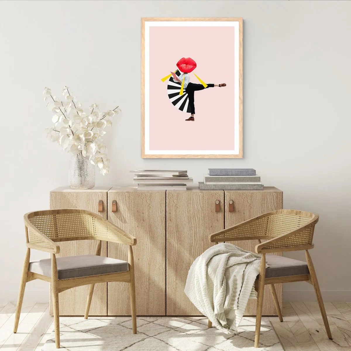 Poster în ramă de stejar deschis - Artă pop suprarealistă - 40x50 cm