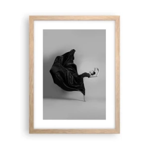 Poster în ramă de stejar deschis - Înaripată de muzică - 30x40 cm