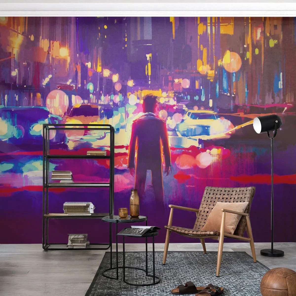 Tapet Autoadeziv Deluxe Sticker - Scufundat în lumină - Oraș, Om, New York - 250x175 cm