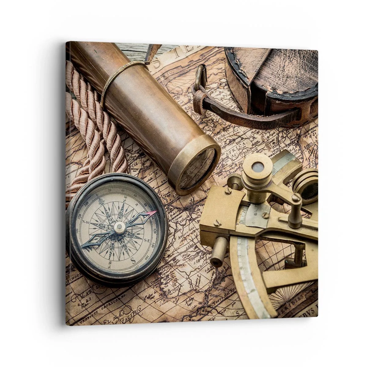 Tablou pe pânză - Stabilește cursul - 40x40 cm