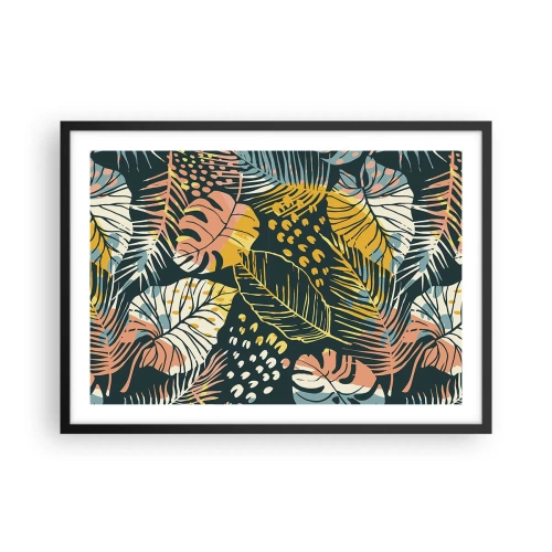 Poster în ramă neagră - Fantezie cu frunze - 70x50 cm