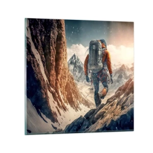 Tablou pe sticlă - Războinic singuratic - 50x50 cm