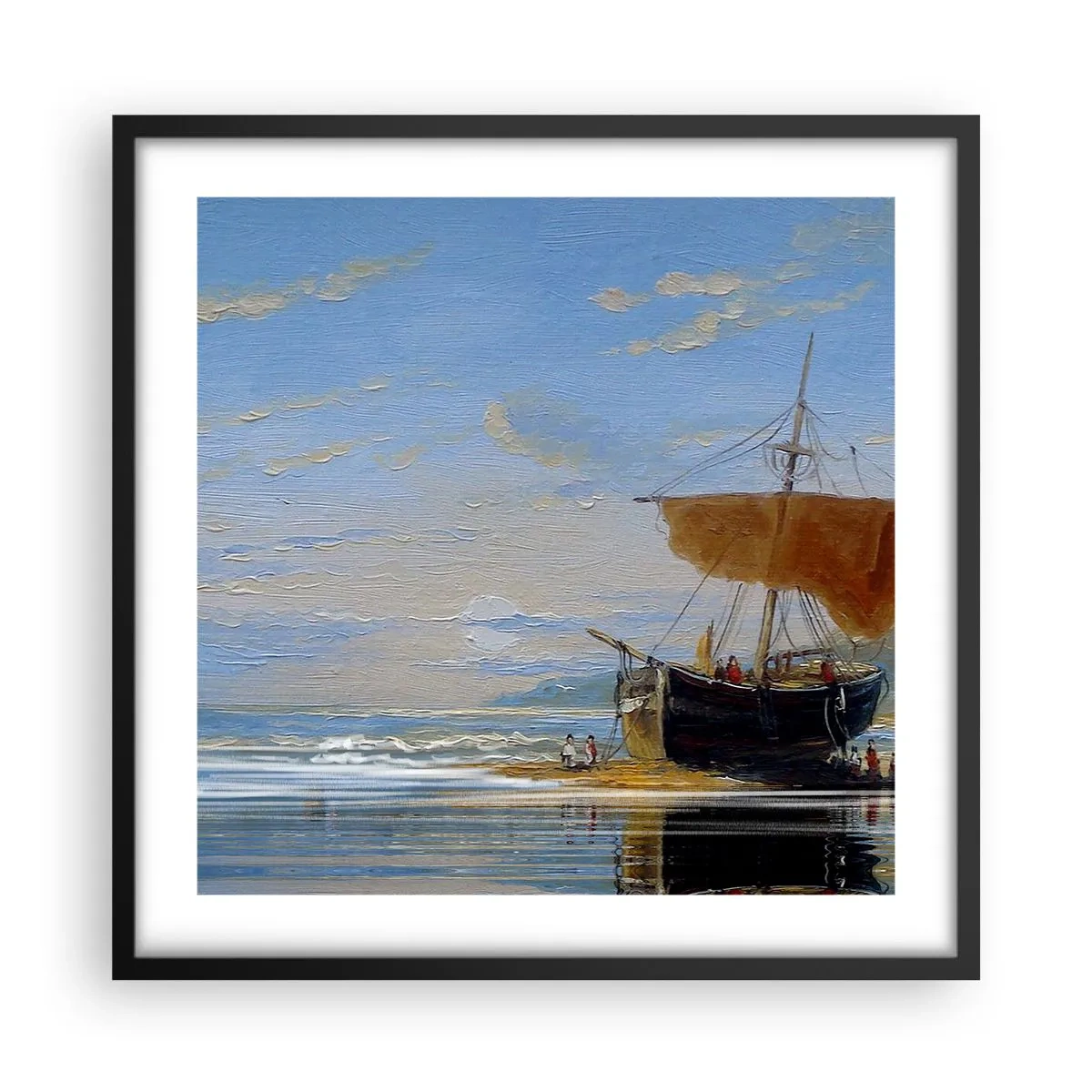 Poster în ramă neagră - Apă, pământ, aer - 50x50 cm