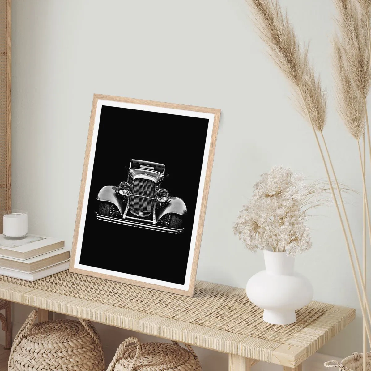 Poster în ramă de stejar deschis - Un adevărat gentleman - 30x40 cm